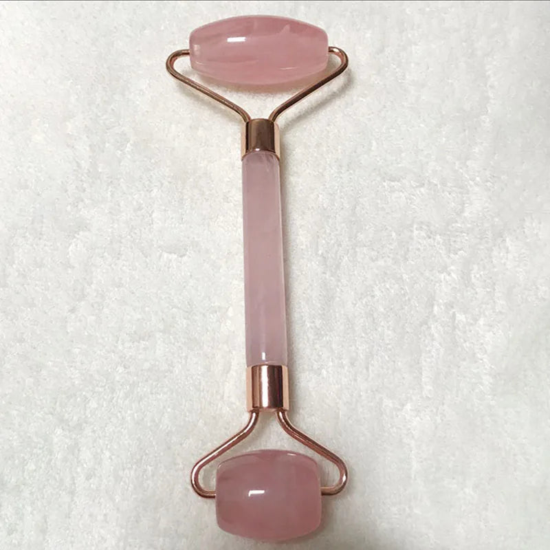 Belora Resin Jade Roller Gua Sha - Rose Quartz