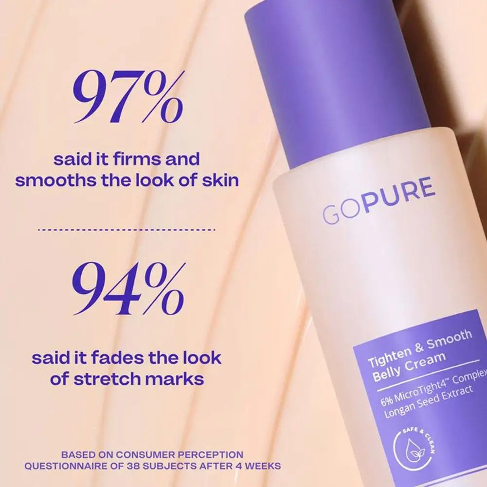 GOPURE Tighten & Smooth Belly Cream - Mild Nourishing Body Lotion Gently Care For Postpartum Abdominal Loose Skin